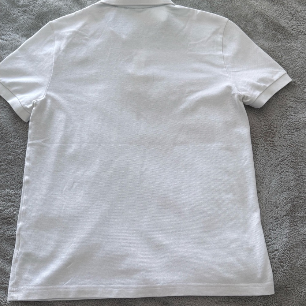 Lacoste White Polo Shirt with Green Crocodile Logo - Picture 5 of 6